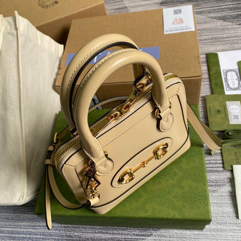 Top view of structured modern women's handbag – women's designer-style accessory