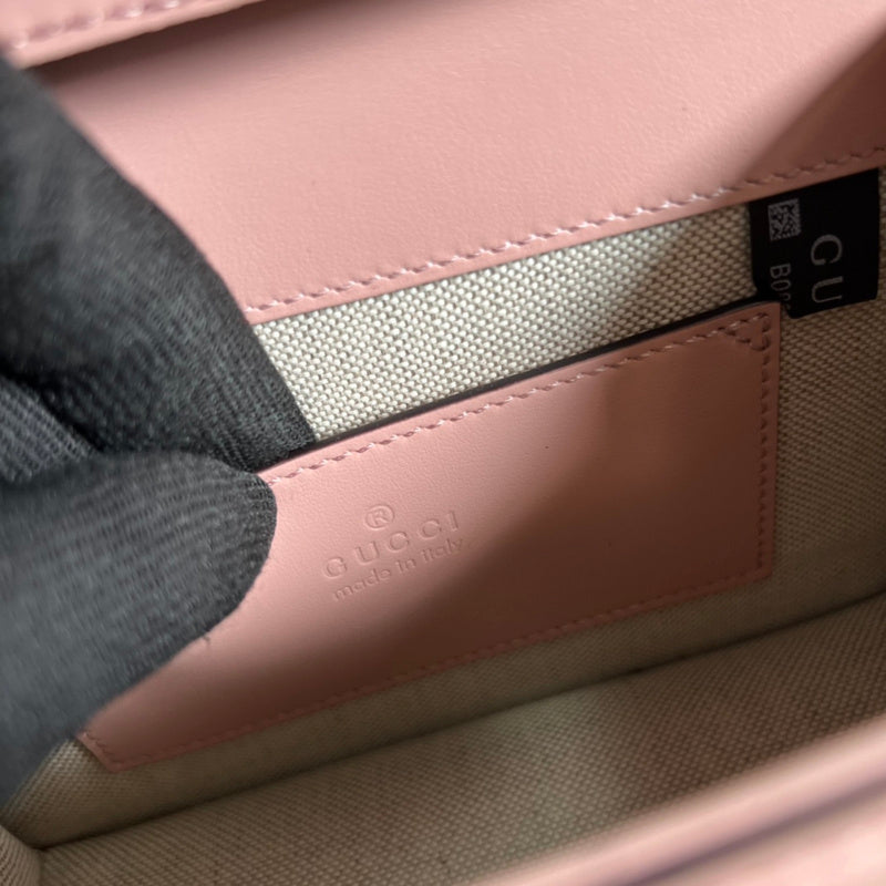Side view of graceful structured handbag
