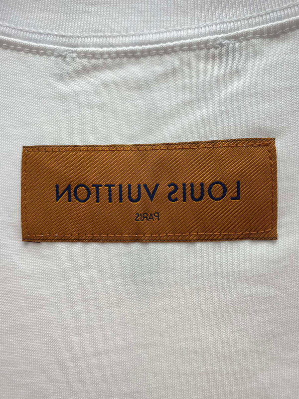 Front view of Louis Vuitton cotton t-shirt with runway-inspired design