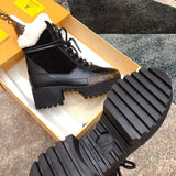 Louis Vuitton luxury shoes detail shot