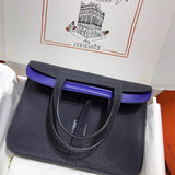 Close-up detail of understated bag design