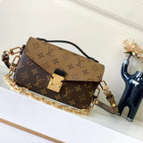 Side profile of modern everyday-luxe women's handbag – women's statement bag
