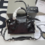 Effortless Faux Leather Handbag - Signature Hardware Accents | Women's Designer-Inspired Purse #341 - top view (image 11) of designer-inspired handbag
