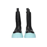 Close-up of Bottega Veneta boots & booties hardware and fine stitching