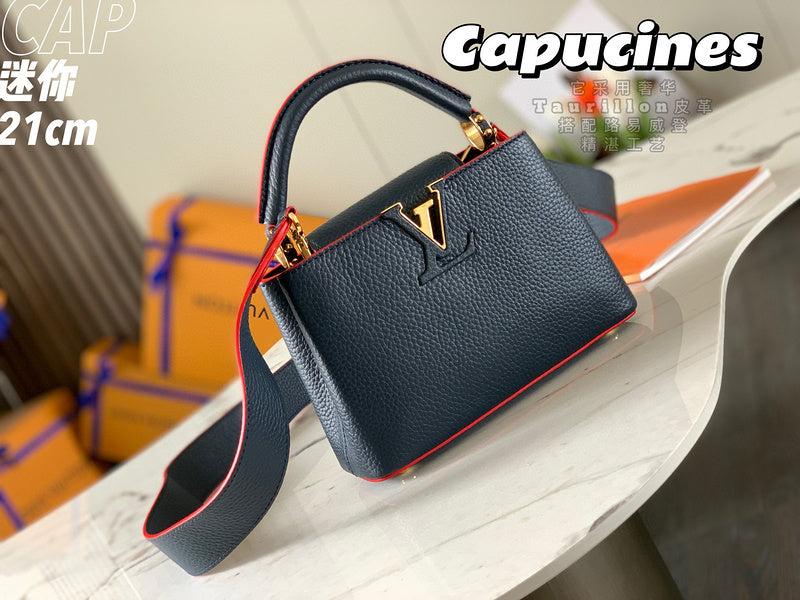 Side profile of modern polished women's handbag – women's statement bag