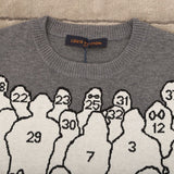 Back view of Louis Vuitton luxury clothing with logo-detail design