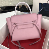Side profile of modern polished women's handbag – women's luxury accessory