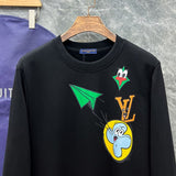 Full styled look of Louis Vuitton luxury clothing with signature branding