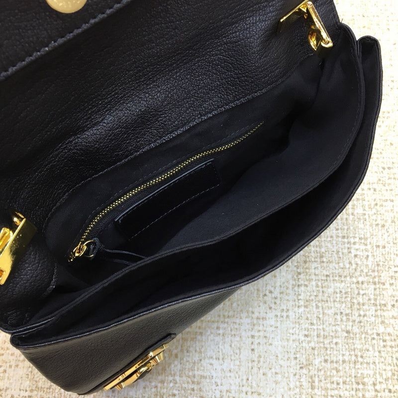 Contemporary Vegan Leather Handbag - Smooth Faux-Leather Exterior | Women's Everyday Carry Handbag #959 - alternate angle view (image 8) of designer-inspired handbag