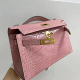 Side view of smart structured handbag