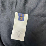 Side profile of Louis Vuitton luxury clothing with logo-detail design