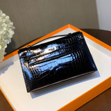 Side view of clean-lined structured handbag