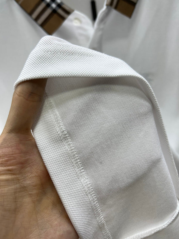 Close-up of Burberry designer clothing craftsmanship