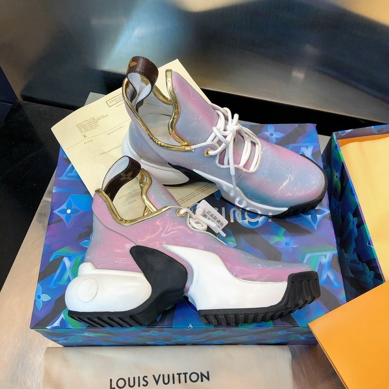 Close-up of Louis Vuitton shoes craftsmanship