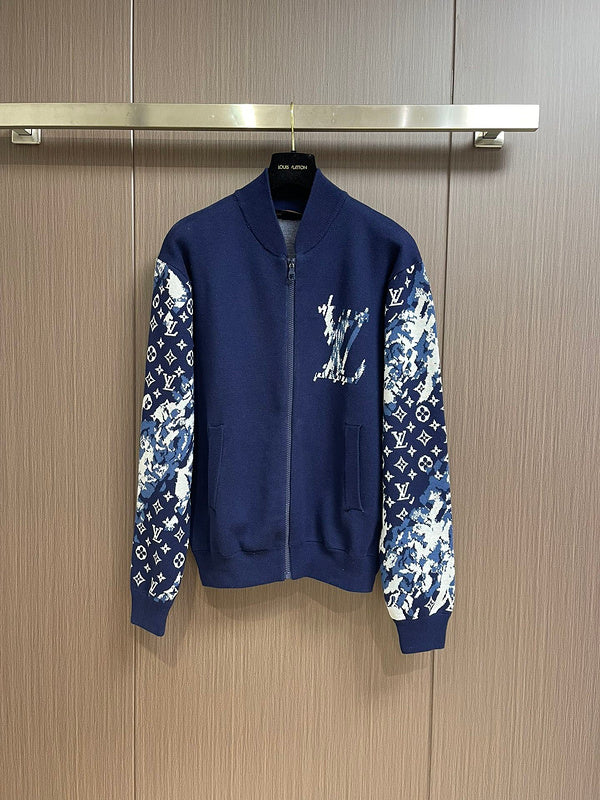 Back view of Louis Vuitton luxury clothing with monogram-inspired silhouette