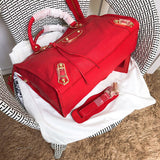 Interior view of polished statement women's handbag – women's designer-style accessory