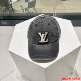 Close-up detail view of Louis Vuitton unisex cap