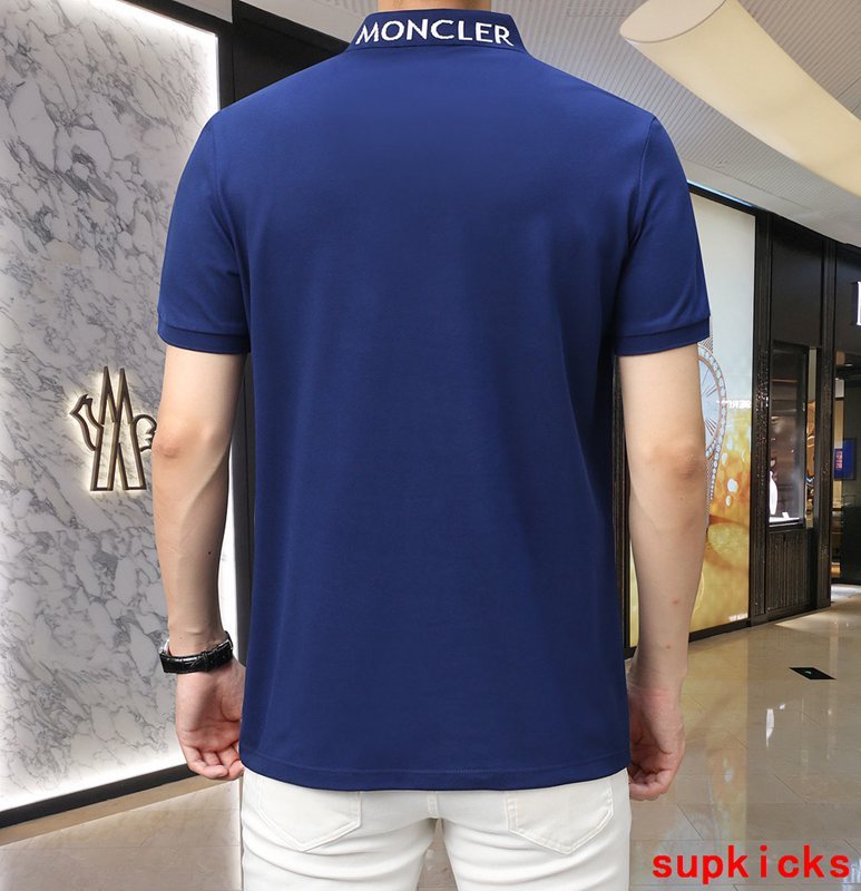 Front view of Moncler luxury clothing with contemporary cut