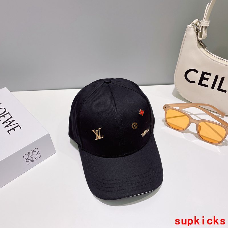 Close-up detail view of Louis Vuitton unisex cap