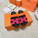Hermès Grey Gladiator Sandals - Side Profile View