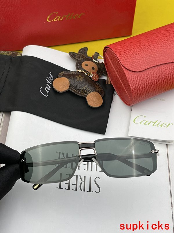 Angled view of Cartier unisex sunglasses
