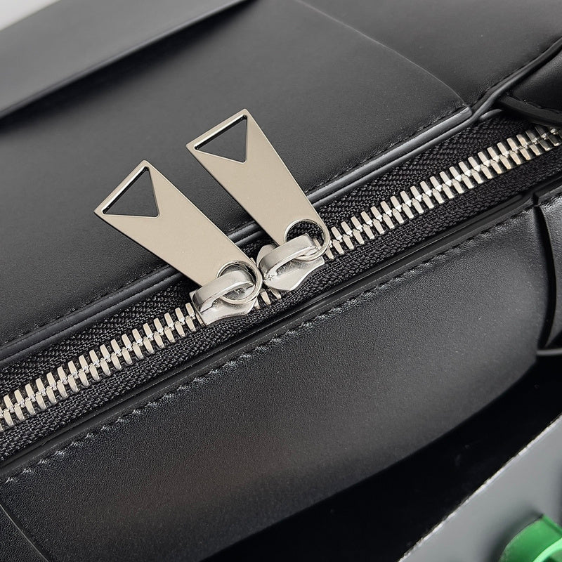 Statement Vegan Leather Handbag - Modern Structured Build | Women's Designer-Inspired Purse #1587 - hardware and detail close-up (image 5) of designer-inspired handbag