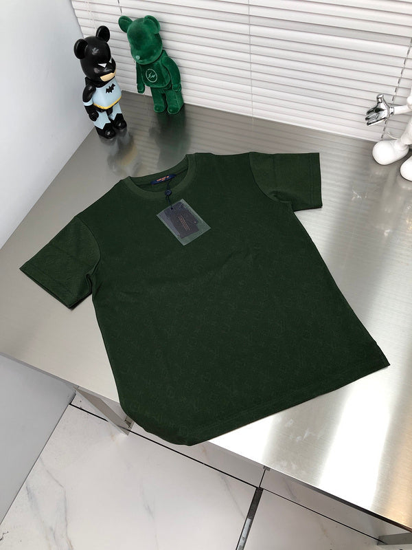 Back view of Louis Vuitton cotton t-shirt with label-forward styling
