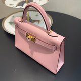 Side view of graceful structured handbag