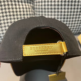 Close-up detail view of Burberry unisex cap