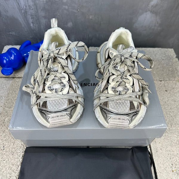 Balenciaga Black Chunky Platform Sneakers - Angled View
