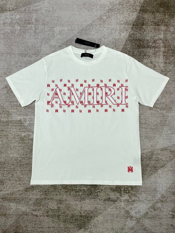 Amiri luxury t-shirt detail shot