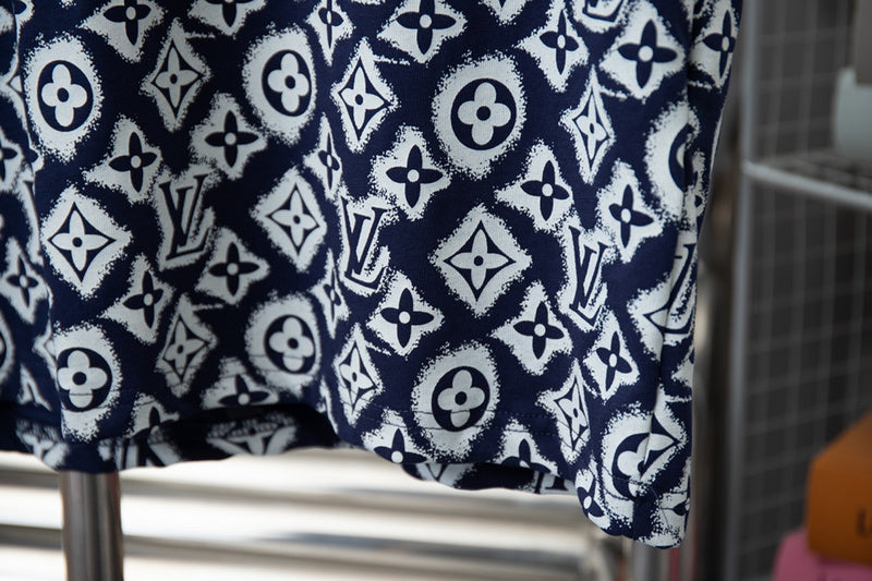 Front view of Louis Vuitton cotton t-shirt with monogram-inspired silhouette