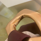 Modern Faux Leather Handbag - Polished Finish | Women's Fashion Handbag #1749 - back view (image 4) of designer-inspired handbag