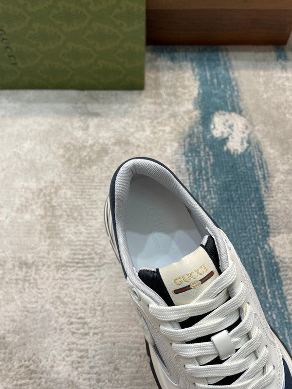 Gucci tonal black luxury sneakers view 4 premium leather build