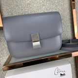 Front view of sleek structured women's handbag – women's premium purse