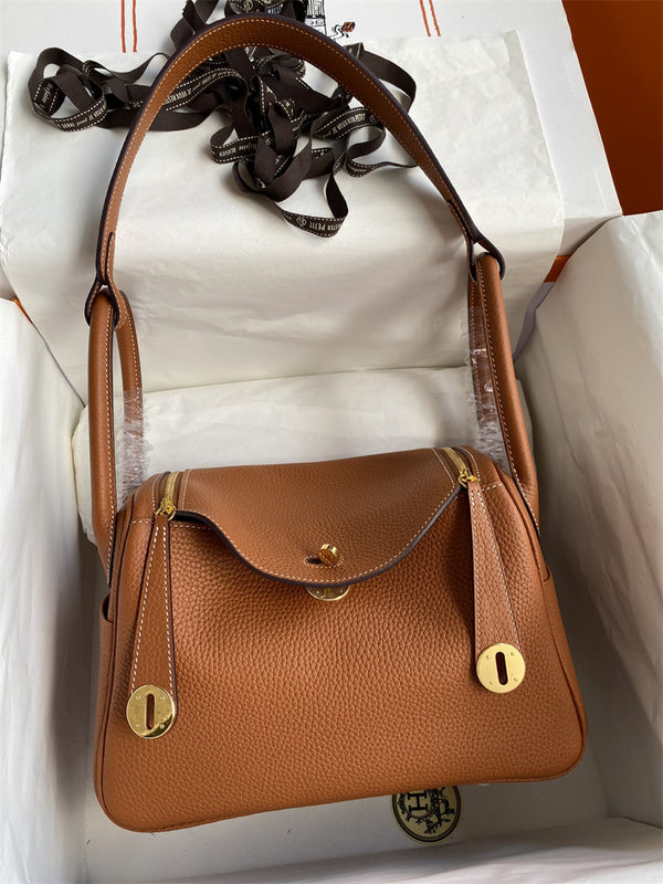 Side view of polished structured handbag