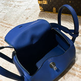 Side view of everyday-ready structured handbag