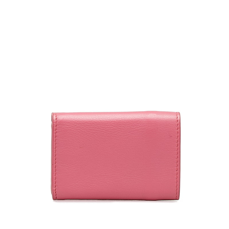 Side view of Balenciaga wallet Pink premium designer bag