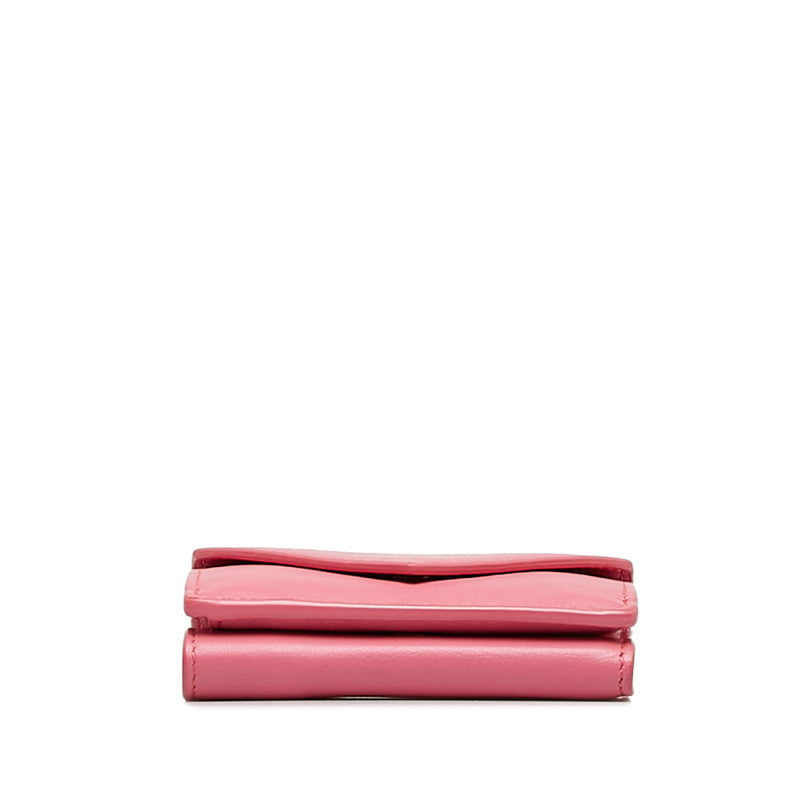 Balenciaga authentic luxury wallet Pink leather craftsmanship
