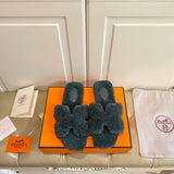 Hermes sandals Style 038 - front view, classic monogram styling