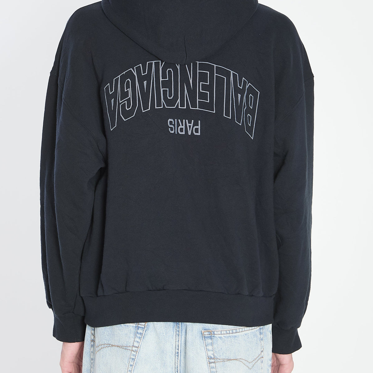 Close-up of Balenciaga jerseys & knitwear hardware and fine stitching