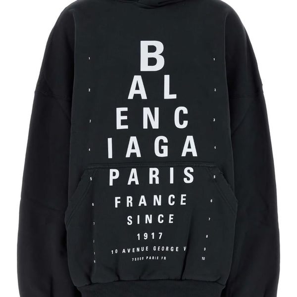 Balenciaga Bags- BALENCIAGA Classic Optical Cotton Hoodie with Pouch Pocket Luxury Designer Leather Handbag