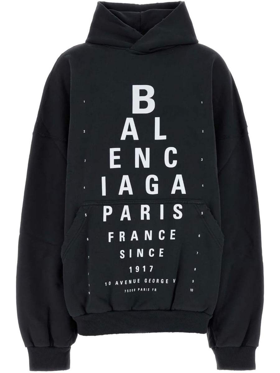 Balenciaga Bags? BALENCIAGA Classic Optical Cotton Hoodie with Pouch Pocket Premium Designer Shoulder Bag