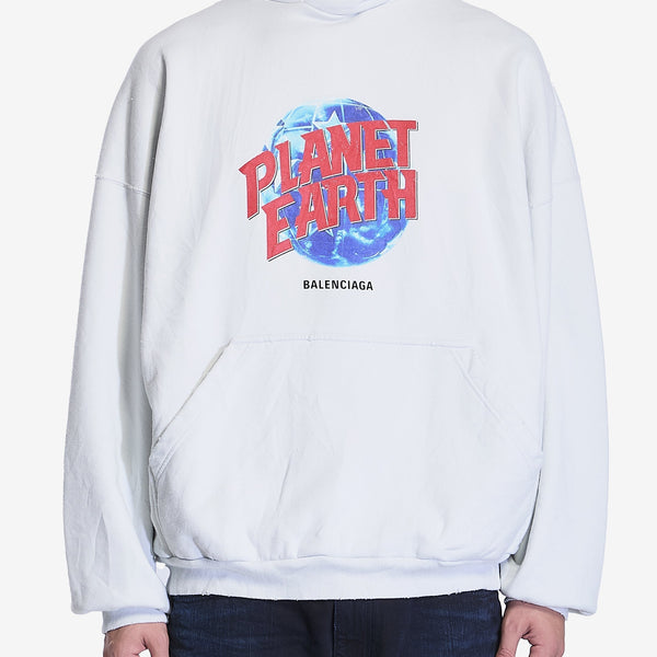 Balenciaga Hoodies? BALENCIAGA Planet Earth Large Fit Hoodie Comfortable Luxury Streetwear Hoodie