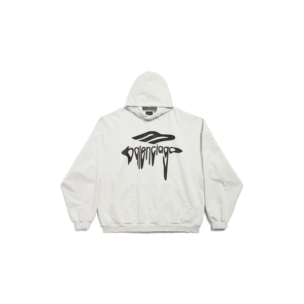 Balenciaga Hoodies- BALENCIAGA Hooded Sweatshirt with Distressed Details Comfortable Luxury Streetwear Hoodie