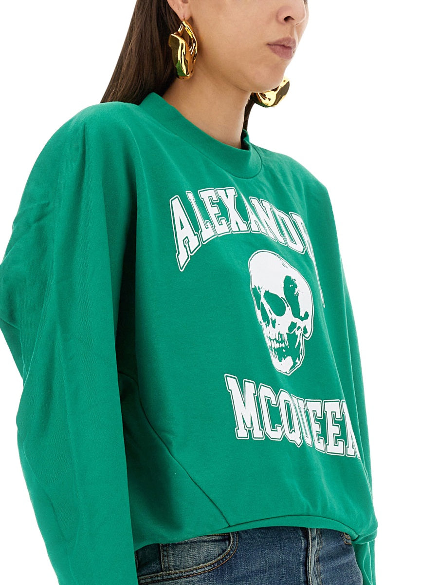 Close-up of Alexander McQueen sweaters & pullovers hardware and fine stitching