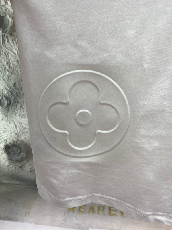 Back view of Louis Vuitton cotton t-shirt with runway-inspired design