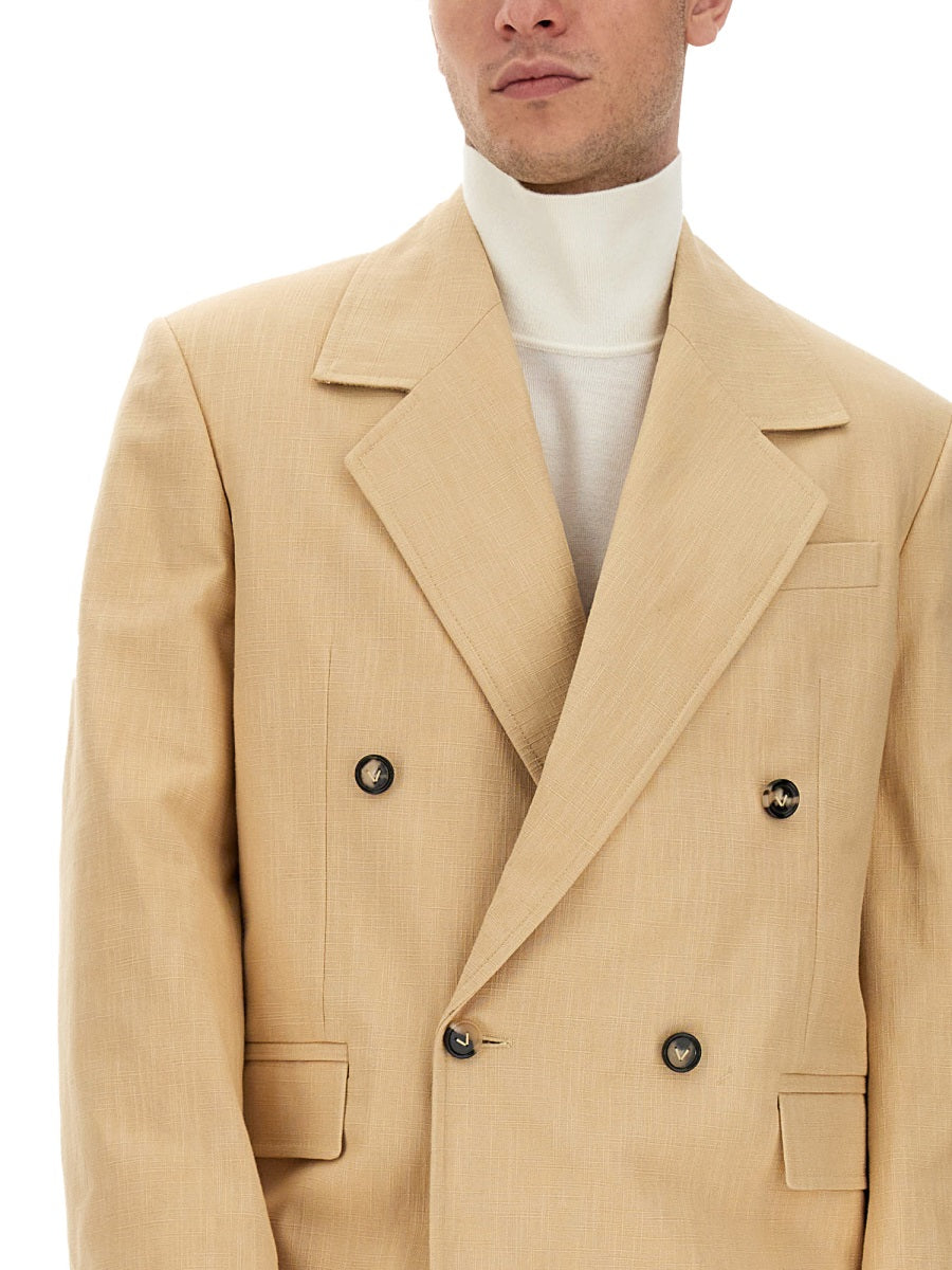 Bottega Veneta Jackets? Bottega Veneta Men Double-Breasted Jacket Stylish Everyday Designer Outerwear