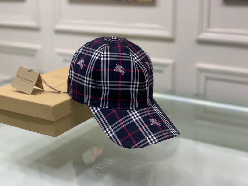 Angled view of Burberry unisex cap