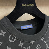 Close-up detail shot of Louis Vuitton luxury clothing with relaxed-fit cut